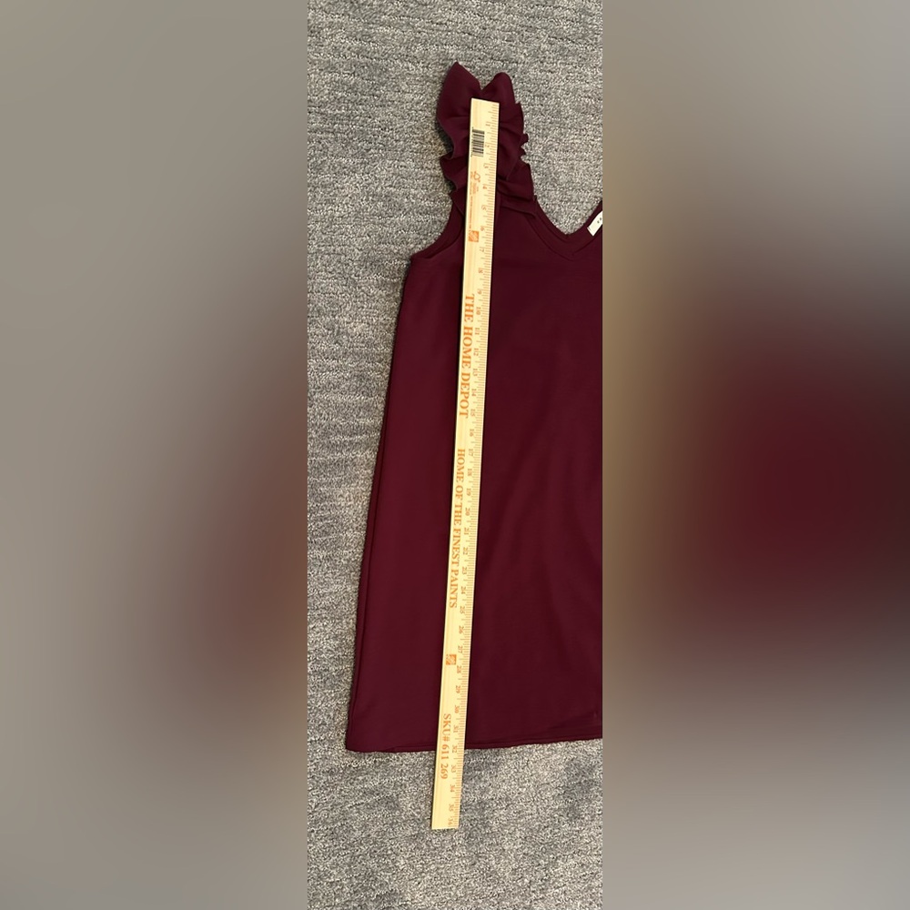 Entro Burgundy Ruffle Mini Dress - Picture 7 of 7